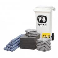 Kits en conteneur mobiles PIG® - Universel: huile, eau, liquides de refroidissement et solvants. - S1072KITE201