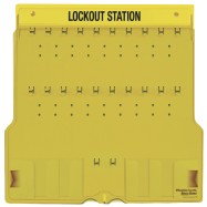 MASTER LOCK - LEEG LOCKOUT STATION MET 22 OPHANGCLIPS EN 4 OPBERGVAKKEN, B558xH558xD44 MM