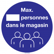 MAX. PERSONNES DANS LE MAGASIN, VINYL DIA 200 MM - 0