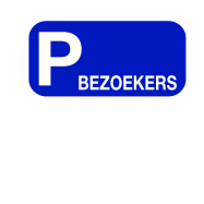 PARKEERBORD TYPE 2000, BEZOEKERS, RETROREFLECTERENDE FOLIE KLASSE 1, 400x200 MM - 0