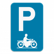 E9i stilstaan en parkeren borden: parkeren uitsluitend voor motorfietsen - PKE9iREEKS