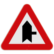 B15f voorrangsverkeersbord:  voorrang op kruisende zijweg rechts - PKB15fREEK