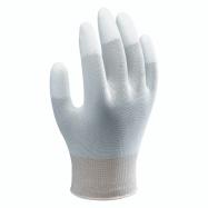 B0600 witte handschoen met polyurethaan op vingertoppen - S1061B0600
