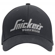 SNICKERS - 9041 cap met logo zwart 100% katoen 260gr